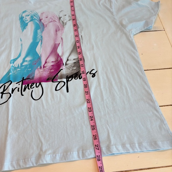 Britney Spears Screen Print Band T Shirt Women’s Large Blue & Pink New with Tags - Picture 6 of 8